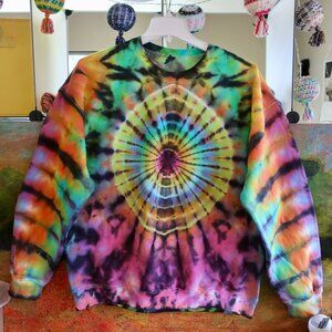 Brilliant Hand Tie Dyed Sweatshirt - Unisex XL - One of a kind